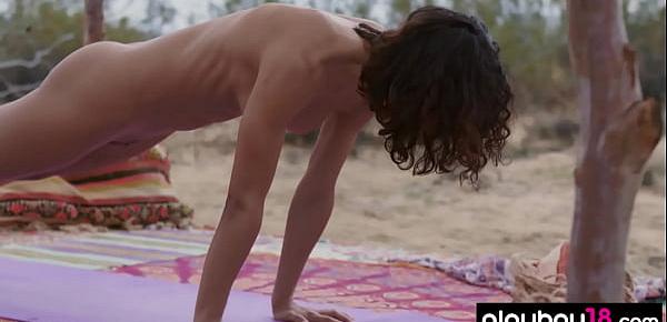  Nude MILF yoga trainer Daniella Smith showing how to improve your balance